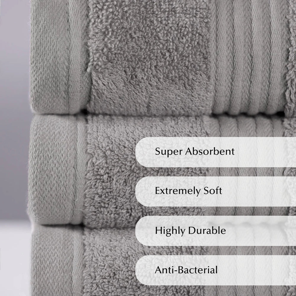 Serviette de luxe en bambou gris